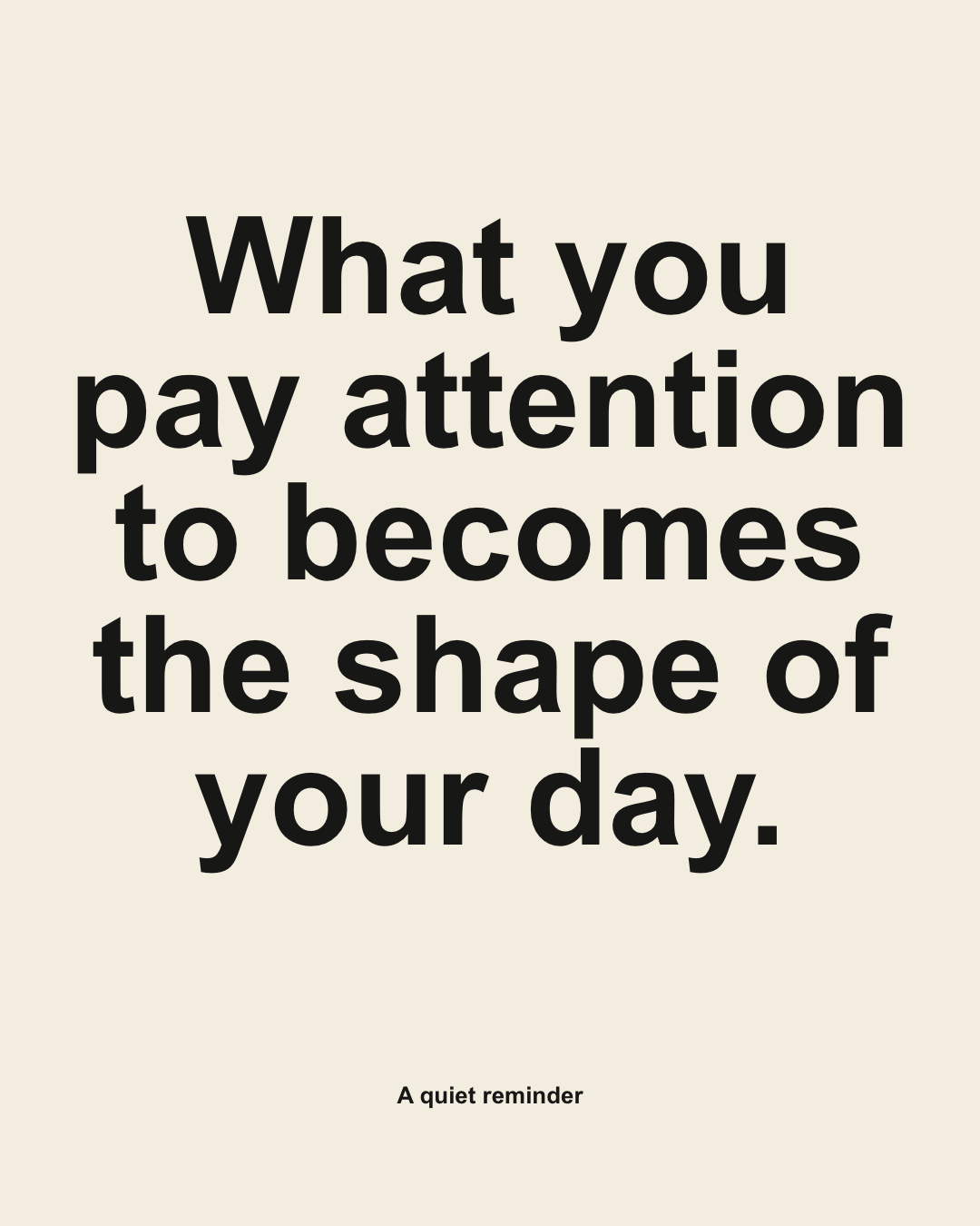 Portrait reflective quote graphic in a minimal literary style